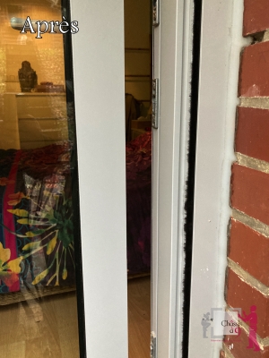 Photos détaillées de nos réparations de portes et fenêtre après cambriolage, tempête, casse,...